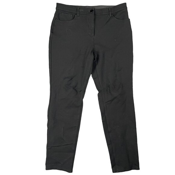 Chicos So Slimming Pants 10/M/1.5 Office Work Capsule Everyday Minimal Basic Str - Picture 1 of 12